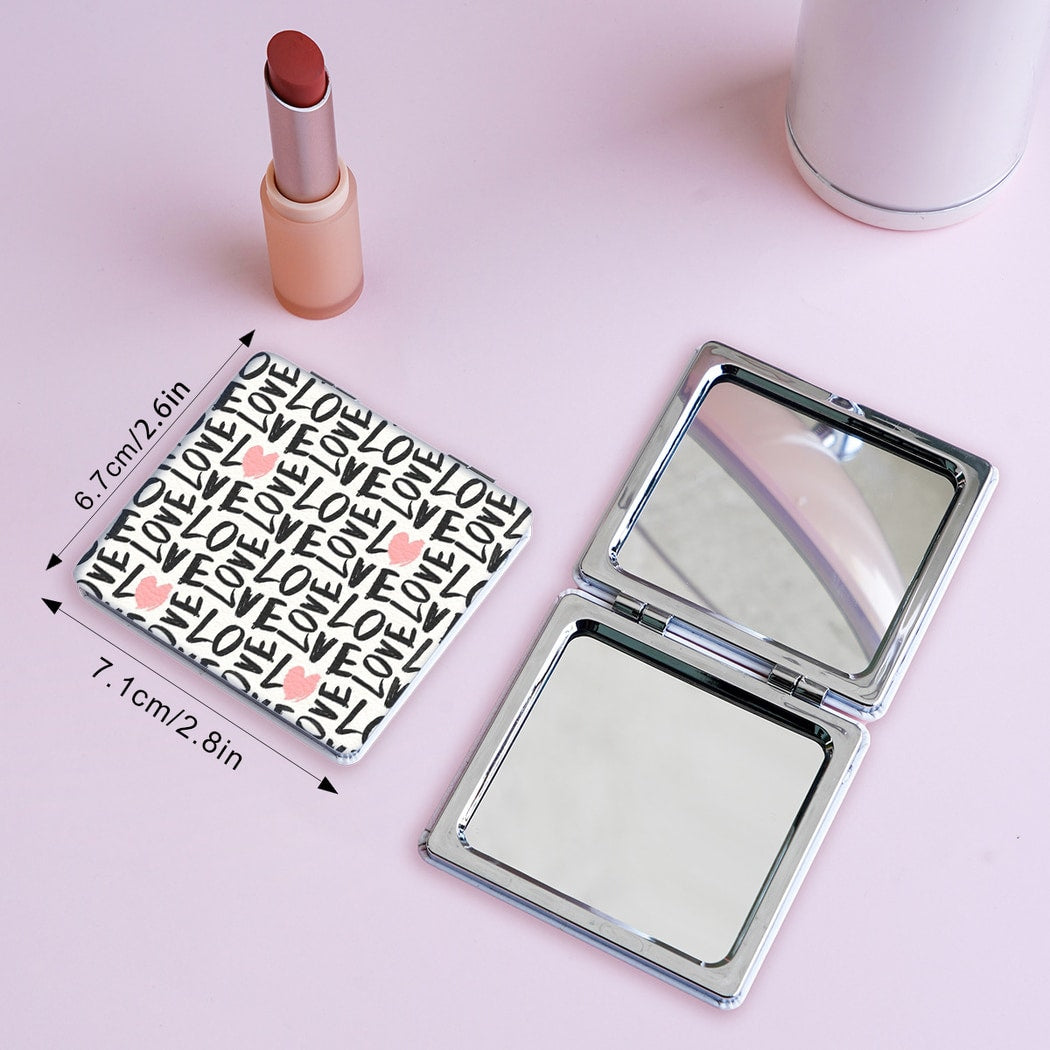 Mirroray - Heart Detail Rectangle Folding Compact Mirror