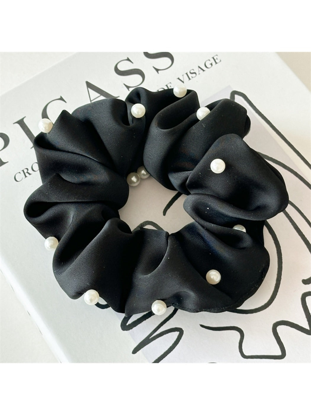 Gifty - Solid Color Satin Fabric Hair Ties