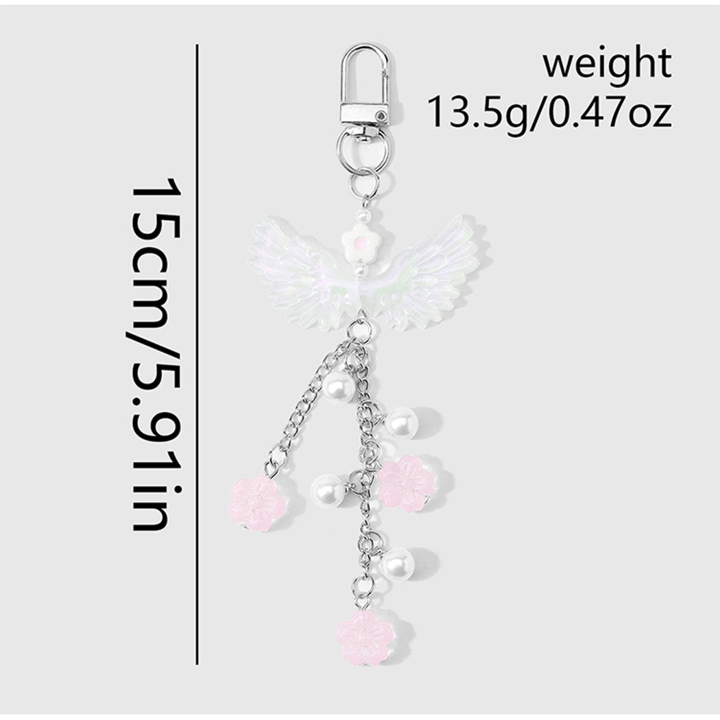 Keypus - Sweet Wing and Beaded Charm Keychain
