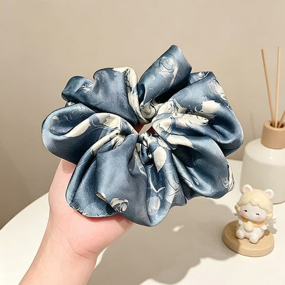 Gifty - Floral Print Polyester Puffy Scrunchie