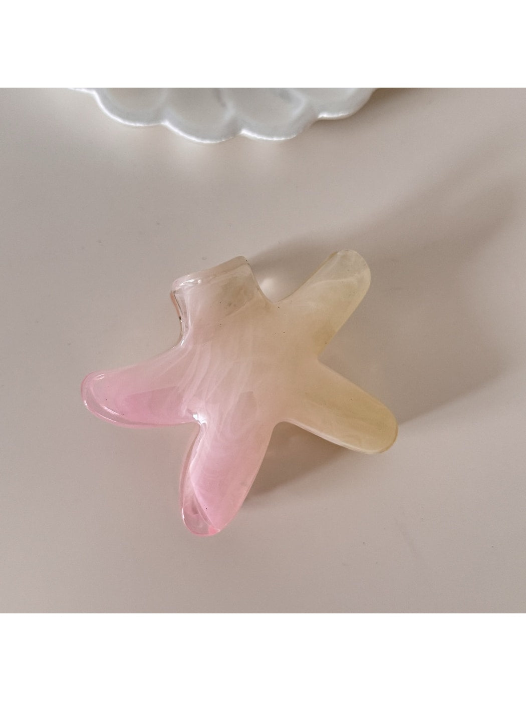 Beau - Sweet Floral Starfish Bow Wave Claw Clip