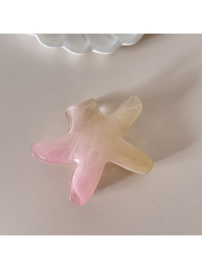 Beau - Sweet Floral Starfish Bow Wave Claw Clip
