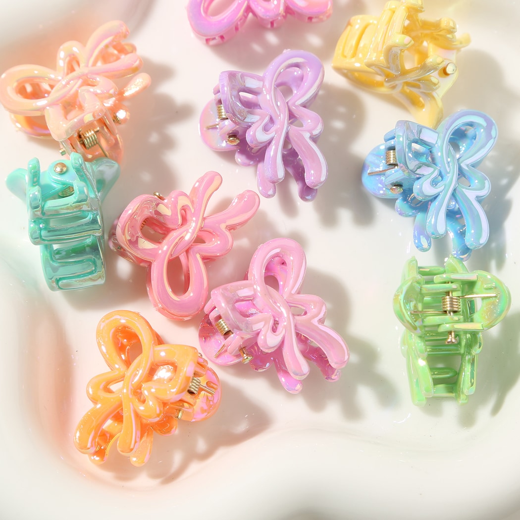 Beau - Glossy Bow Detail PS Side Hair Claw Clip