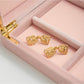 Earedge - Delicate Cut Out Bow Earrings