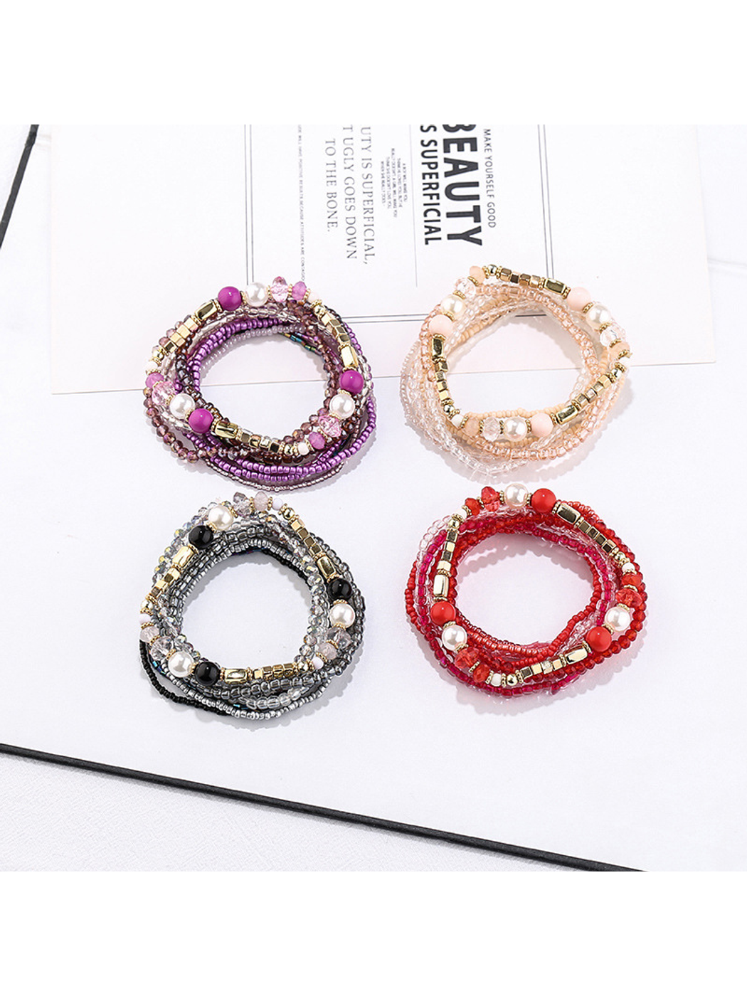 Lovra - Bohemian Multilayer Beaded Bracelet