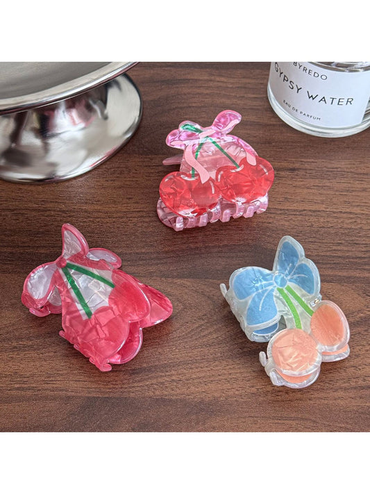 Beau - Adorable Cherry Hair Claw Clip Ponytail Holder