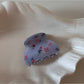 Beau - Blue Rose Print Hair Claw Clip