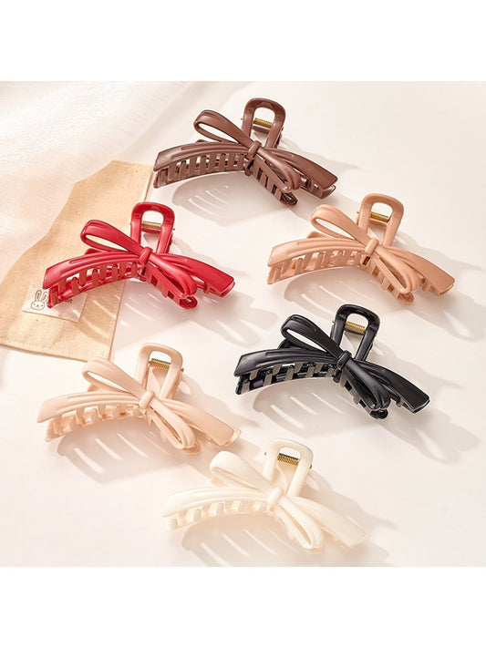 Beau - Curved Plastic Bow Hair Styling Claw Clip