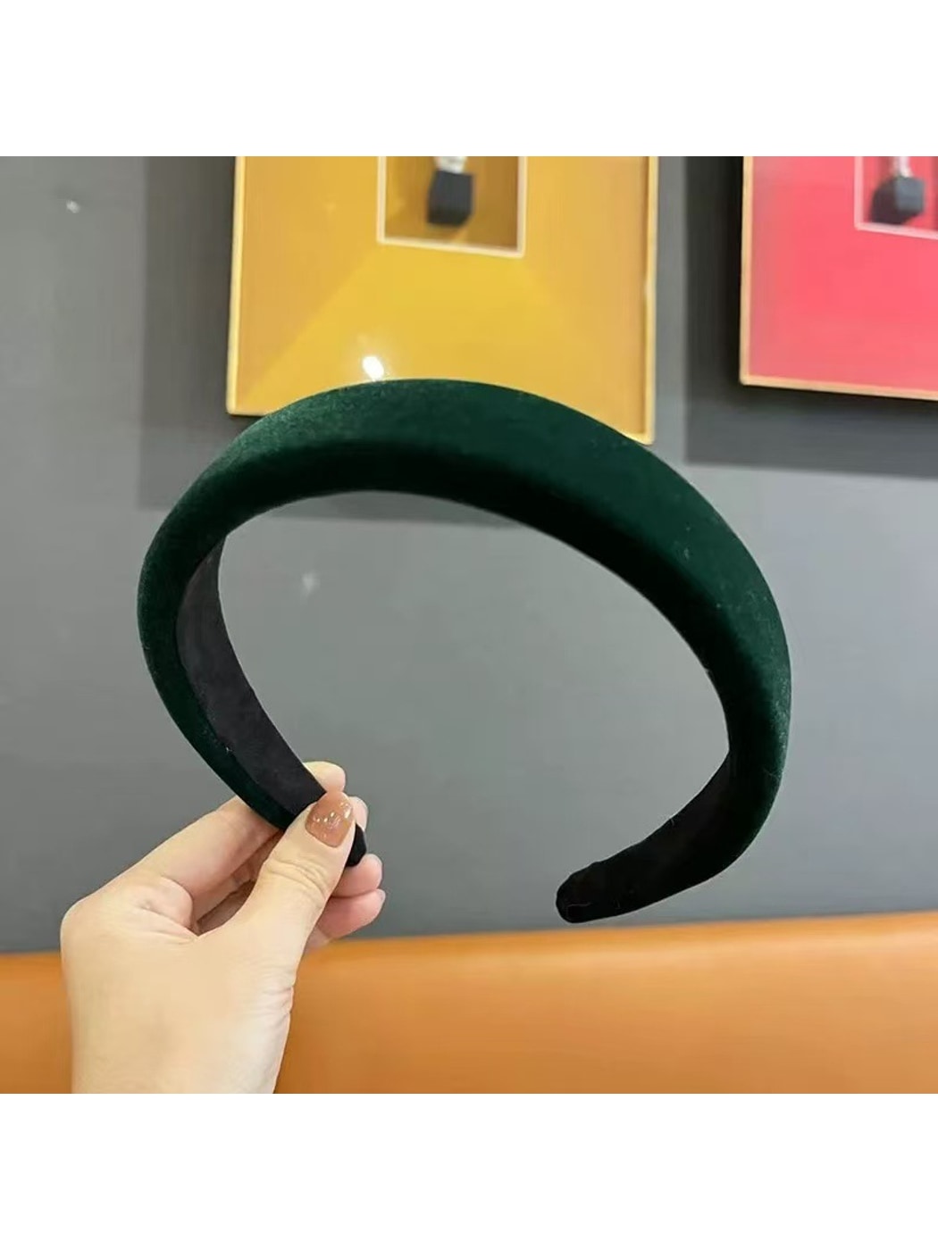 Gifty - Modern Minimalist Velvet Look Wide Headband