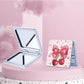 Mirroray - Minimalist Square Cherry Pattern Compact Mirror