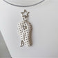 Keypus - Retro Angel Wing Fabric Charm Alloy Keychain