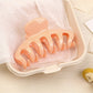 Beau - Solid Color Pumpkin Shaped Claw Clip