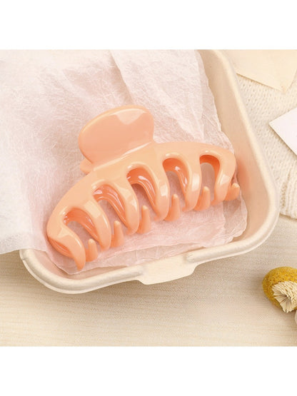 Beau - Solid Color Pumpkin Shaped Claw Clip