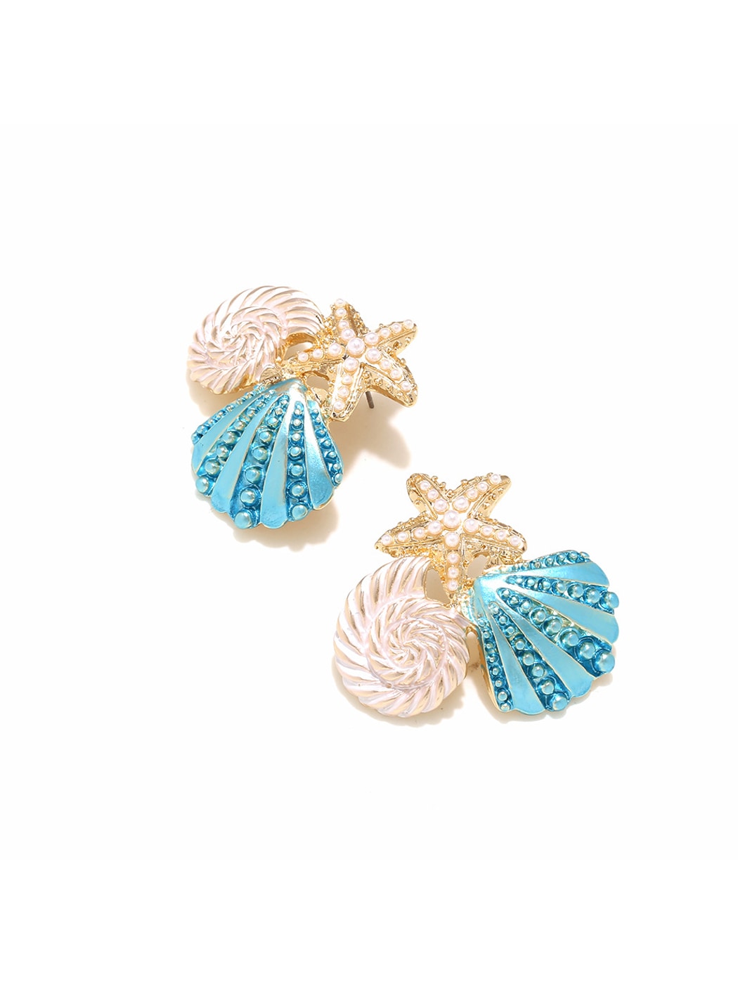 Earedge - Ocean Themed Starfish Dangle Earrings