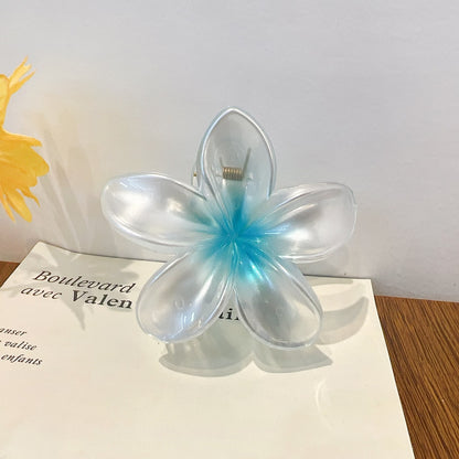 Beau - Translucent Flower Design Claw Clip