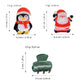 Beau - Christmas Santa and Penguin Claw Clip