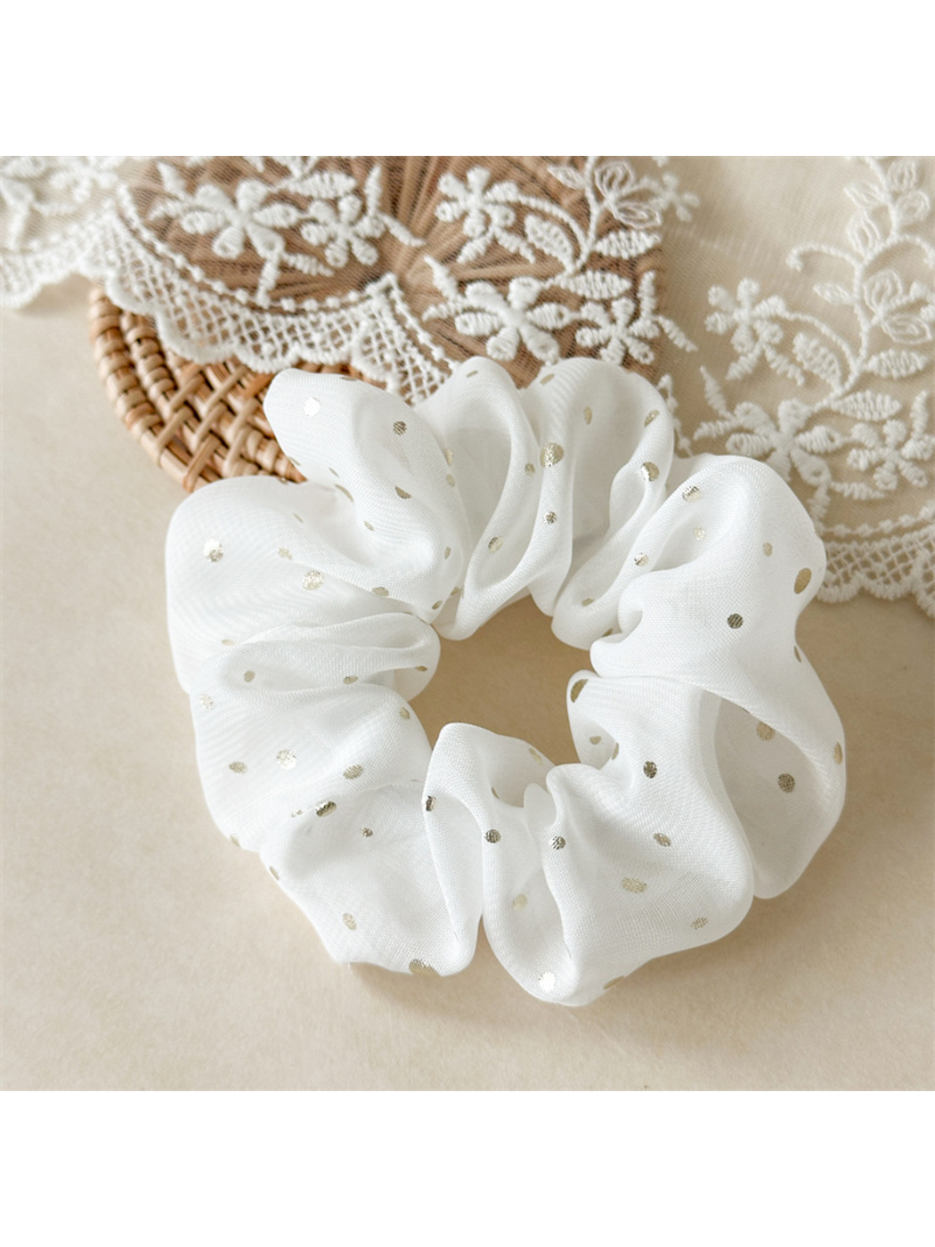 Gifty - Minimal Dot Elastic Hair Scrunchie