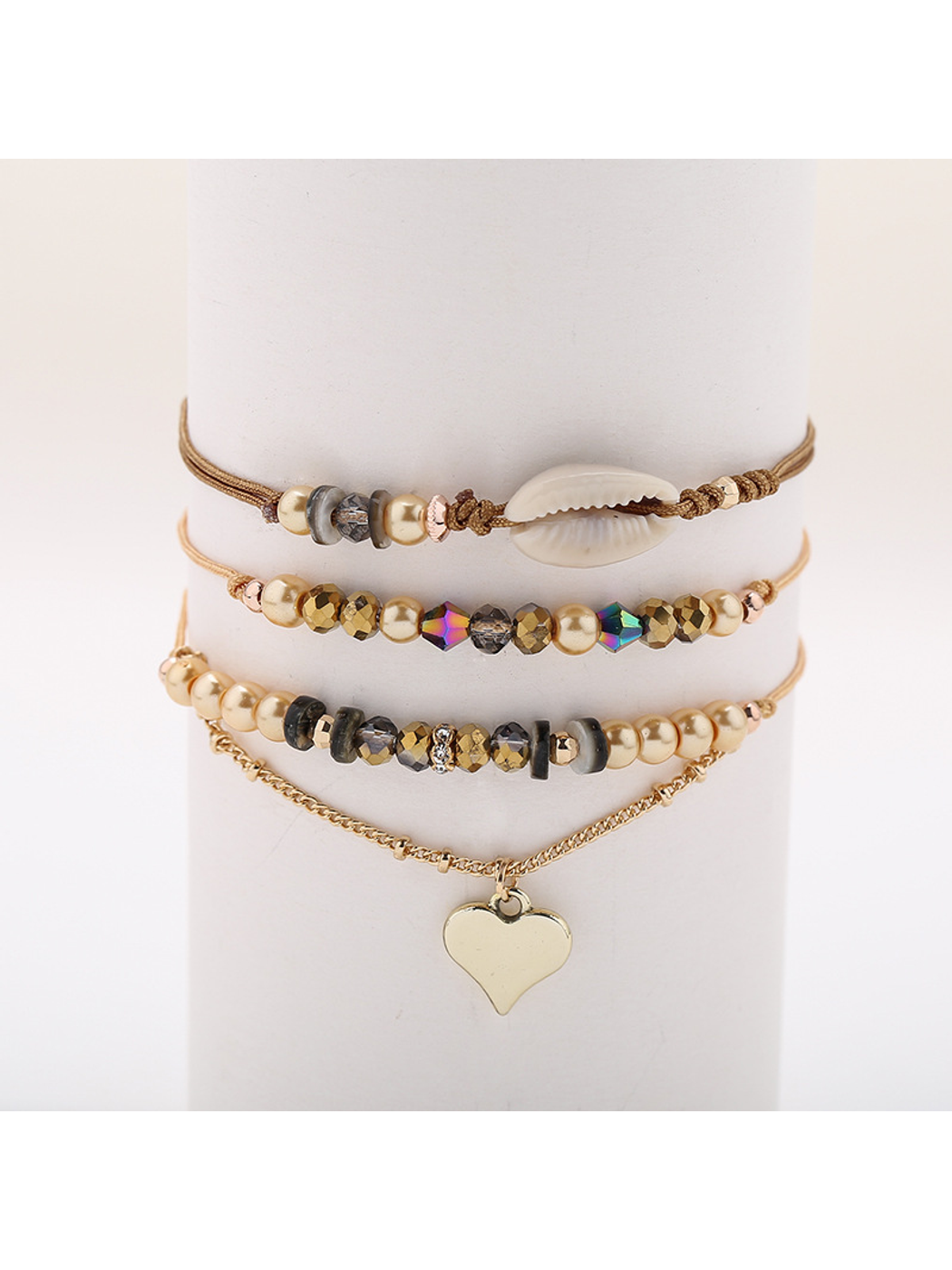 Lovra - Bohemian Beaded Alloy Strand Bracelet