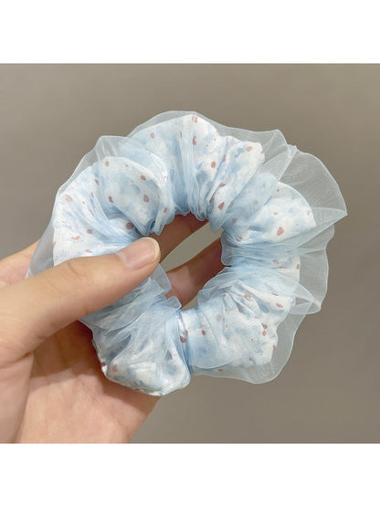 Gifty -  Double-Layer Mesh Daisy Scrunchies