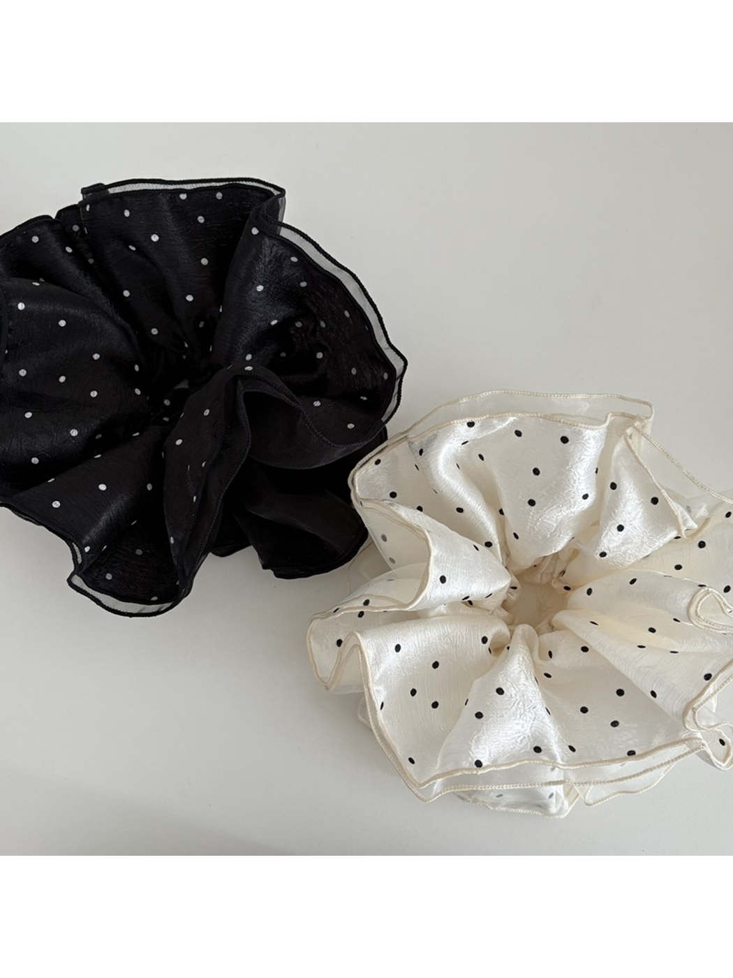 Gifty - Polka Dot Double Layer Large Scrunchie