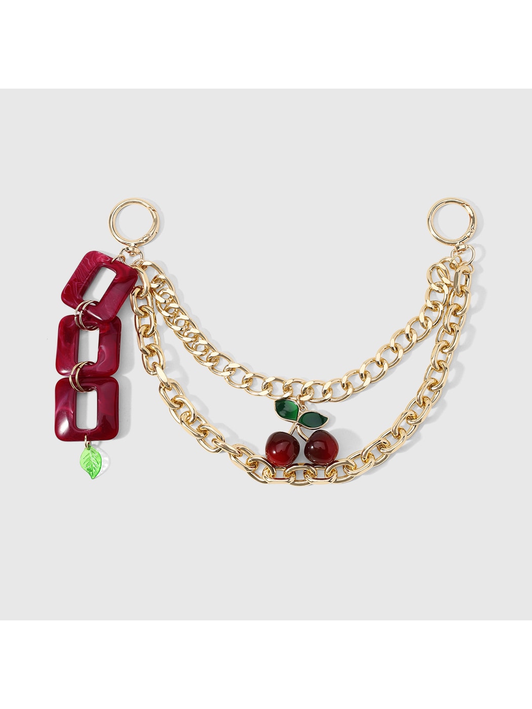Keypus - Y2K Cherry Motif Chain Hanging Bag Charm
