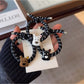Gifty - Cartoon Dog Braided Knot High Elastic Hair Tie