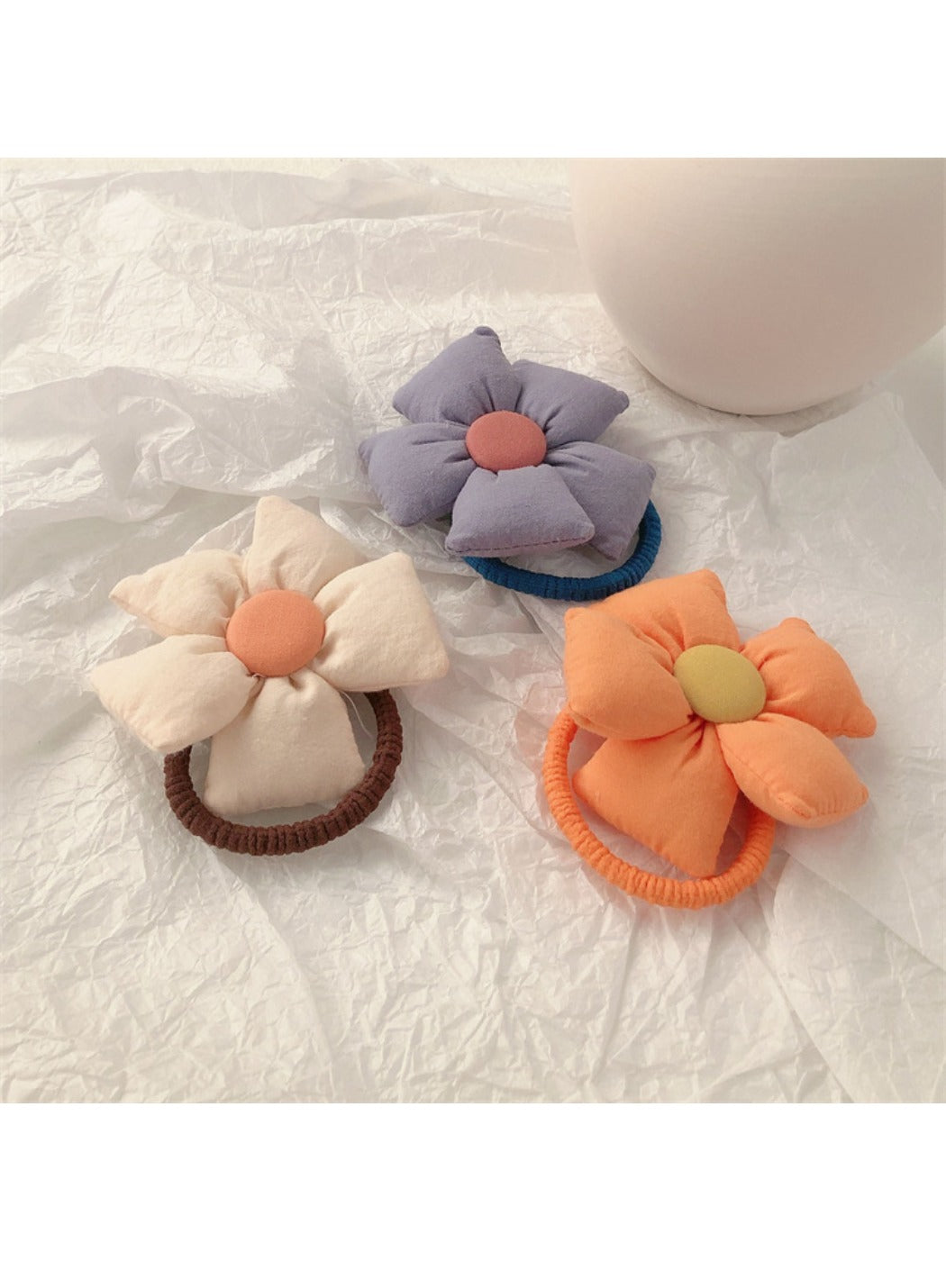 Gifty - Charming Solid Color Floral Hair Tie