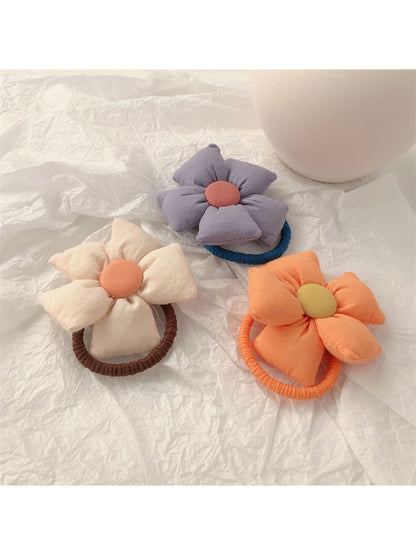 Gifty - Charming Solid Color Floral Hair Tie