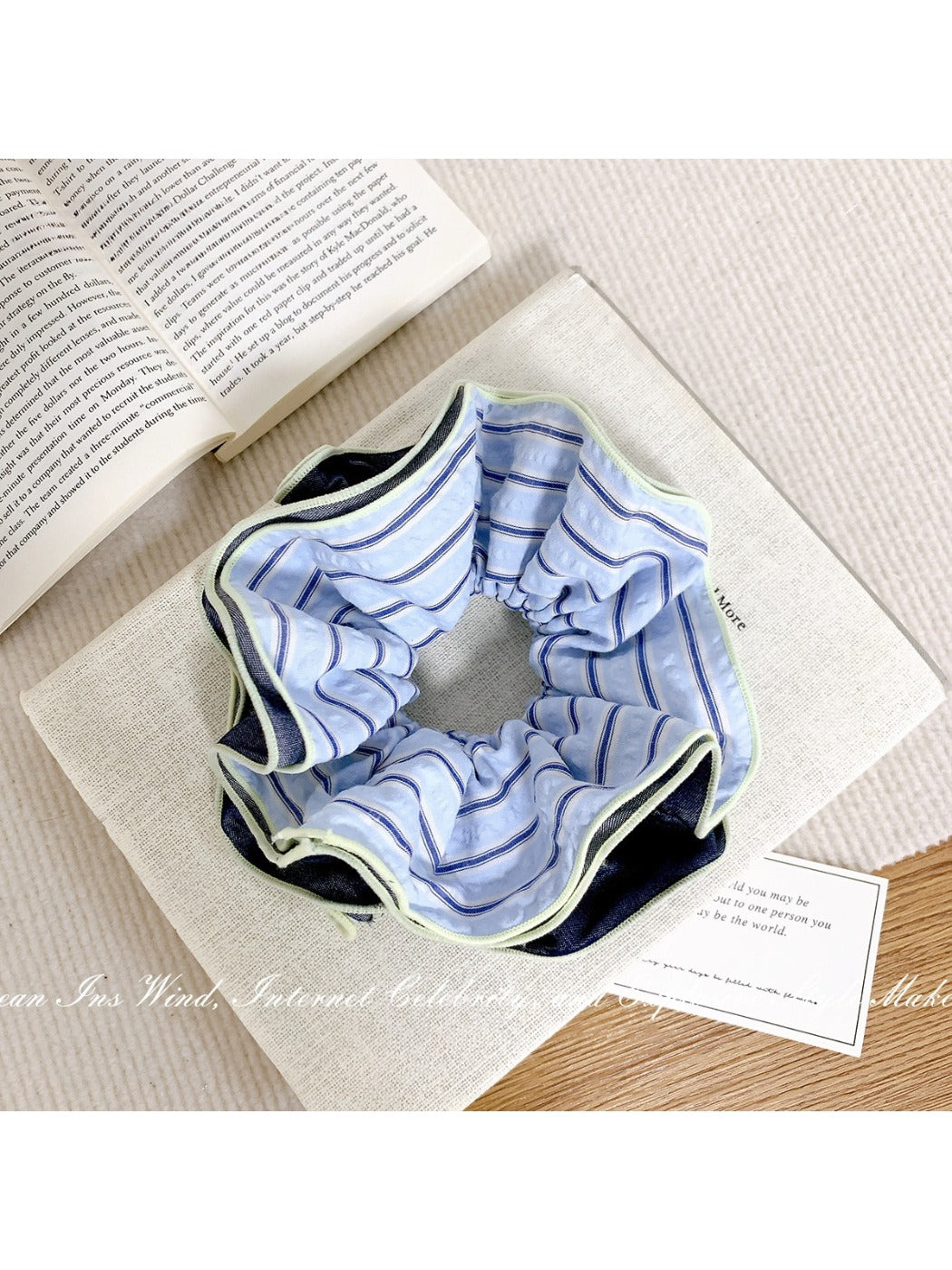 Gifty - Blue Striped Hair Ties