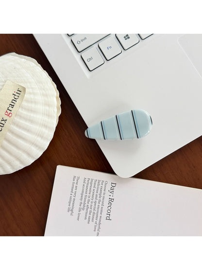 Beau - Sweet Style Striped Plastic Hair Claw Clip