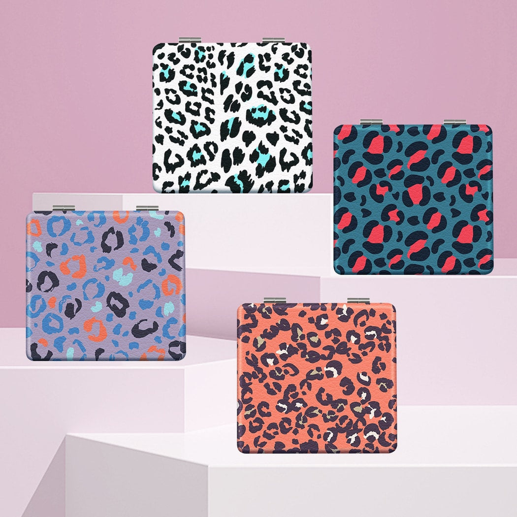 Mirroray - Y2K Leopard Print Double-Sided Pocket Mirror