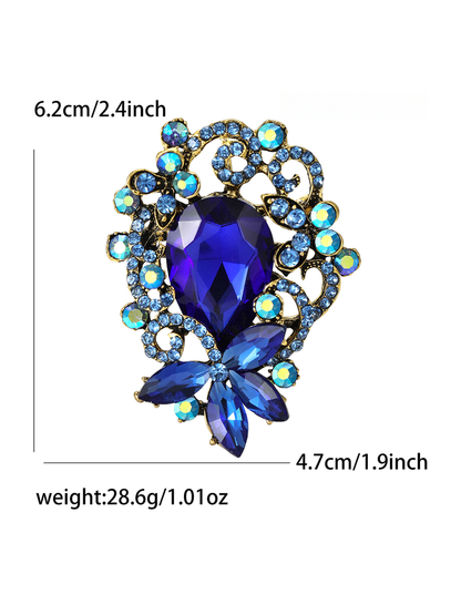 Brovia - Alloy Inlaid Openwork Brooch