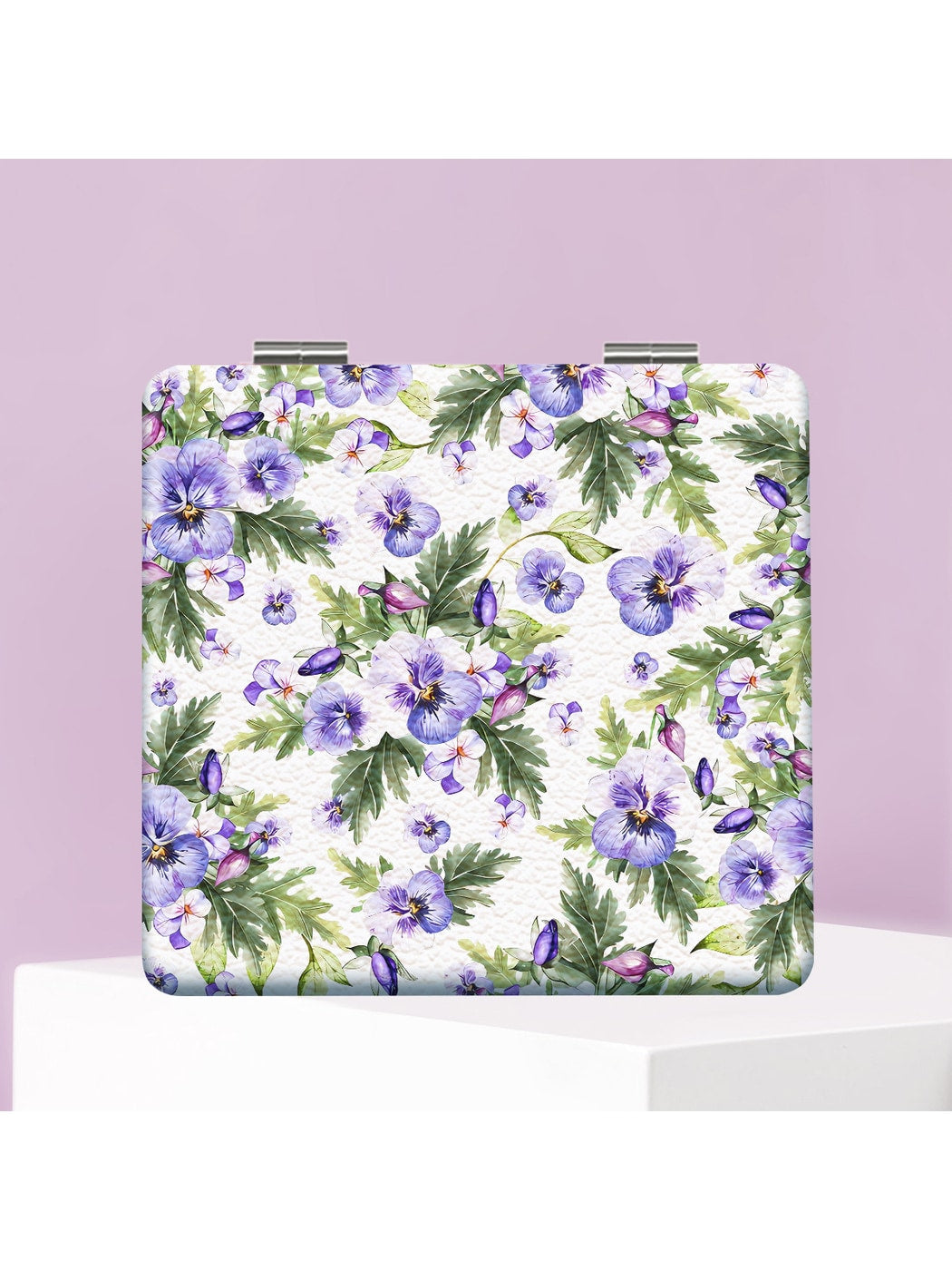 Mirroray - Floral Pattern Portable Folding Makeup Mirror