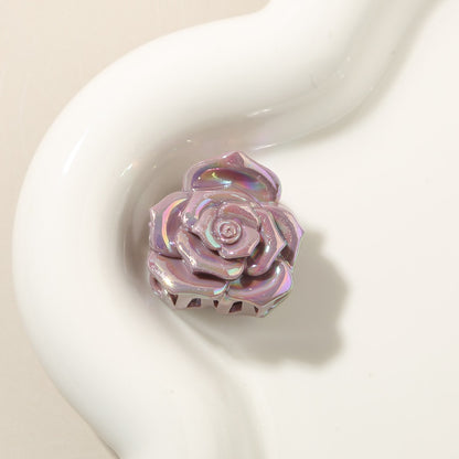 Beau - Glossy Rose Flower PS Hair Claw Clip
