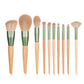 Smoosh - 10 Piece Green Makeup Brush Set