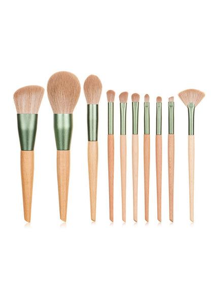 Smoosh - 10 Piece Green Makeup Brush Set