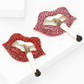 Brovia - Enamel Style Lip Alloy Brooch