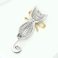 Brovia - Alloy Cat Bow Accent Fashion Brooch Pin