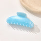 Beau - Marble Look Semi Circle Plastic Claw Clip