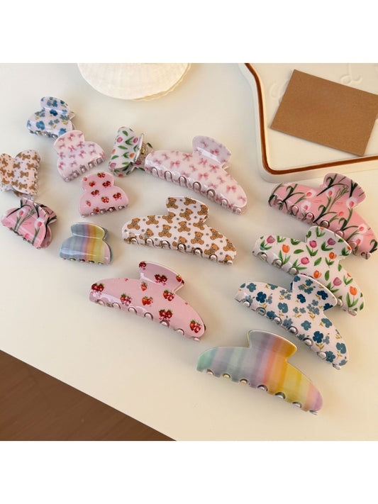 Beau - Floral Print Hair Clip
