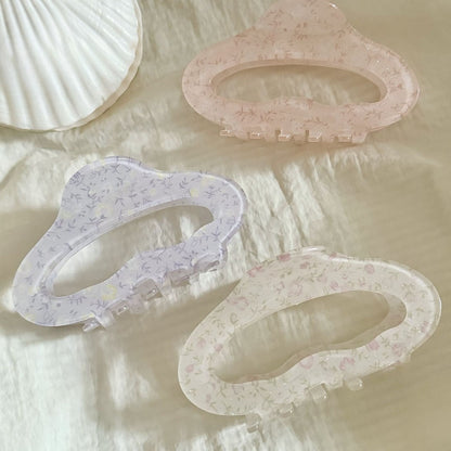 Beau - Floral Cloud Openwork Plastic Claw Clip