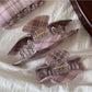 Beau - Glossy Plaid Acrylic Curved Hair Claw Clip