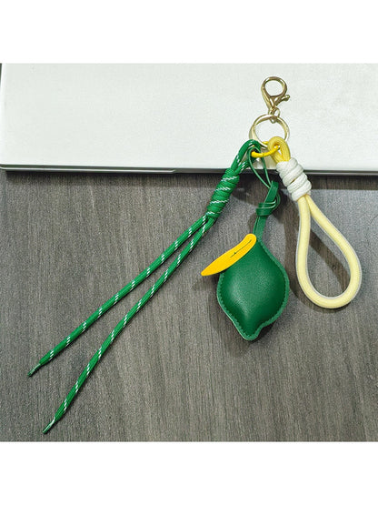 Keypus - Decorative Lemon Bag Charm with Strap Keychain