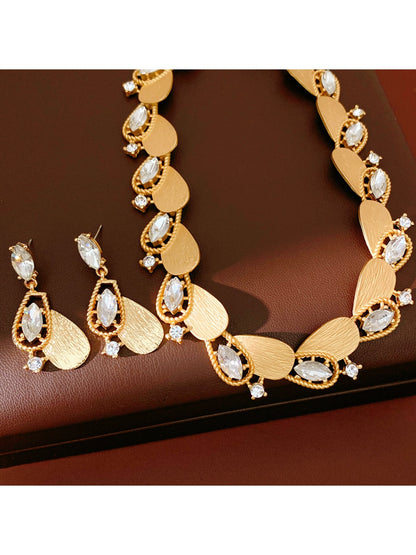 Nozari - Vintage Teardrop Openwork Necklace and Earrings