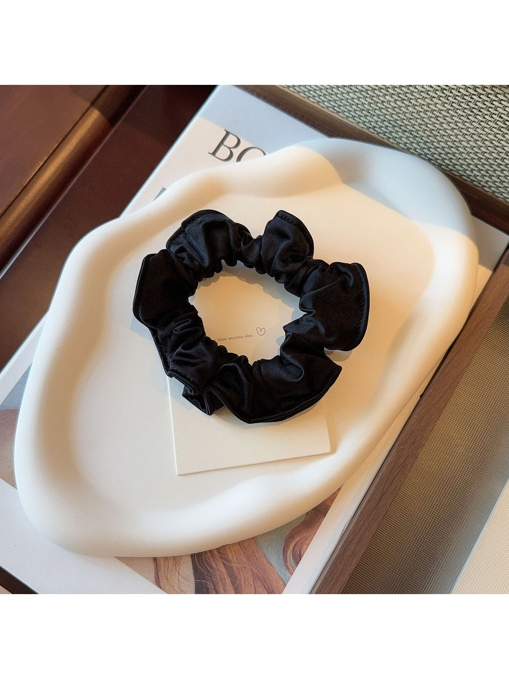 Gifty - Satin Finish Ruffle Fabric Scrunchie