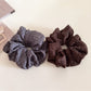Gifty - Vintage Striped Ruched Scrunchie