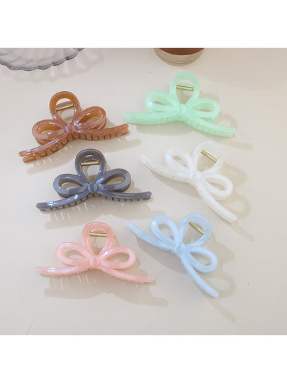 Beau - Pearlescent Bow-Shaped Hair Clip