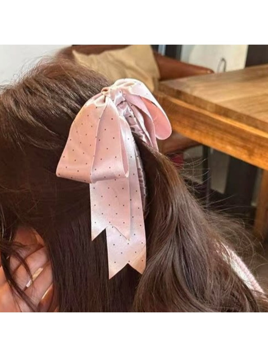 Beau - Polka Dot Bow Banana Clip