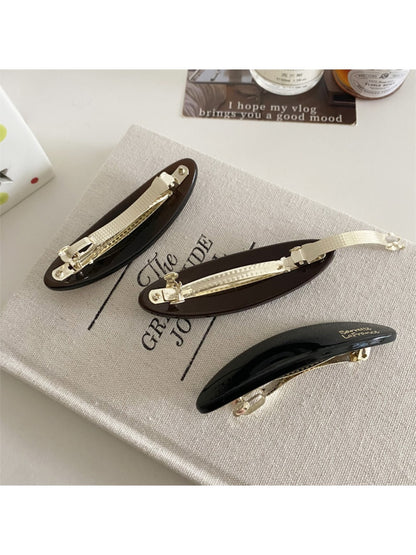 Beau - Brown Oval Hair Clip