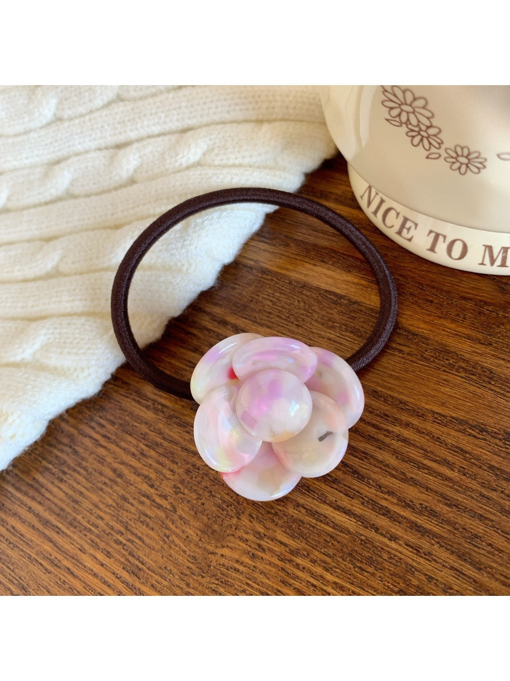 Gifty - Iridescent Acetate Flower Hair Tie